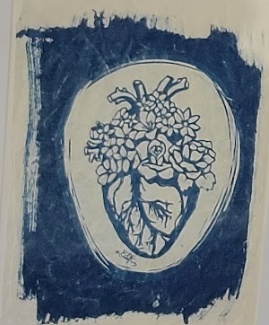 Maxine Rose at Kind of Blue Gallery as cyanotype artist